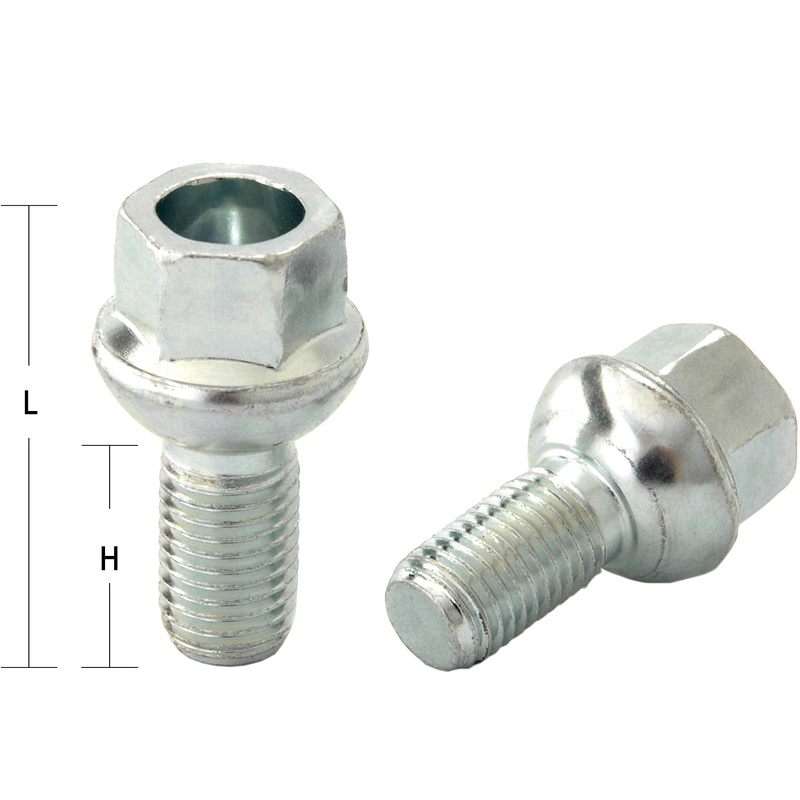 Болт М12x1,5 (40/21) hex17 Сфера цинк, LS17A21F BC