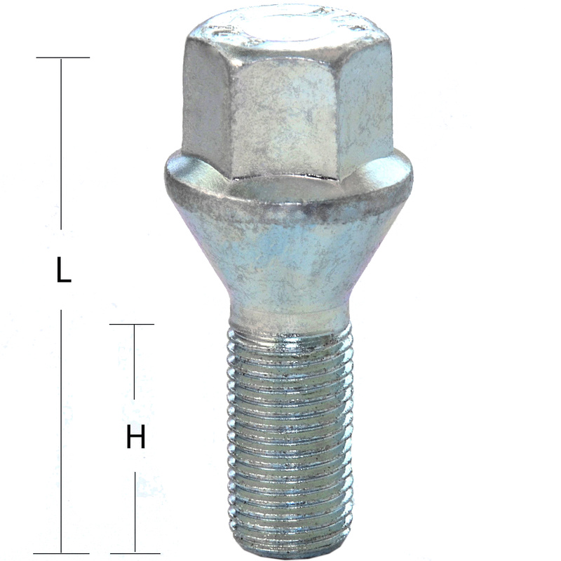 Болт М12x1,5 (56/28) hex17 Конус цинк, 303057Z CF