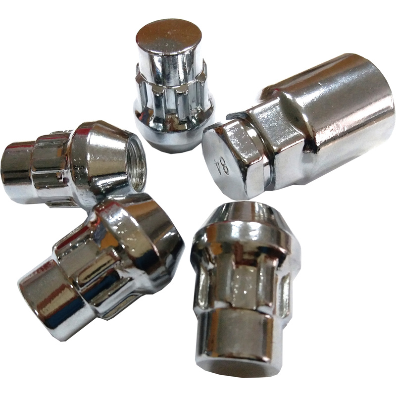 Гайка секретная M14x1,5 (32) конус, закрытая цинк 4+1 ключ (ИТАЛИЯ) UM415