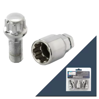 Болт секретный M14x1,25 (50/ 27) конус цинк 4+1 ключ UB527 BC