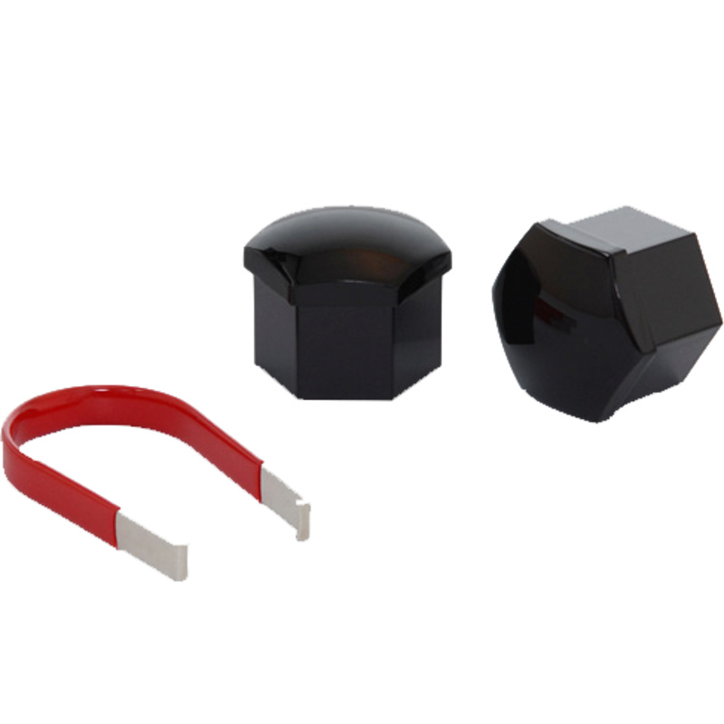 Комплект пластиковых колпачков hex19, blister 20+1, BLACK, JN-9766 LS