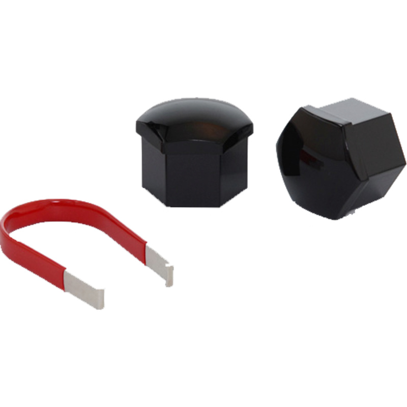 Комплект пластиковых колпачков hex21, blister 20+1, BLACK, JN-9966 LS