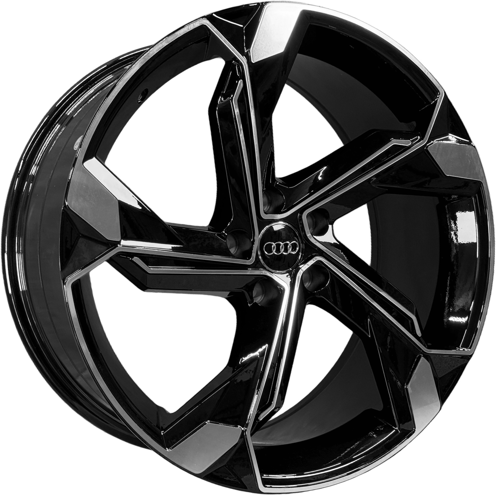 9x20/5x112 ET37 D66,45 5108 Clear powder gloss black machined face (HNGD)