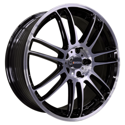 7x18/5x114,3 ET53 D54,1 FA8535 Gloss Black Machined Face (ZJH) FlowForming