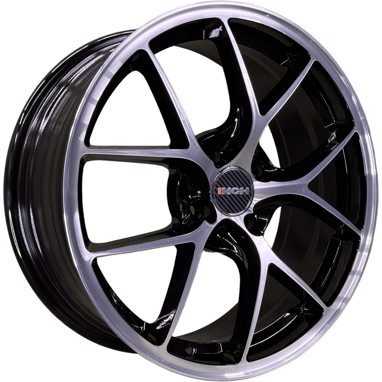 7x17/5x108 ET45 D63,4 FA8538 Gloss Black Machined Face (ZJH) FlowForming