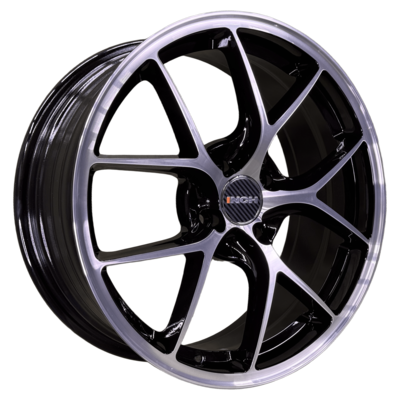 7x17/5x108 ET33 D60,1 FA8538 Gloss Black Machined Face (ZJH) FlowForming