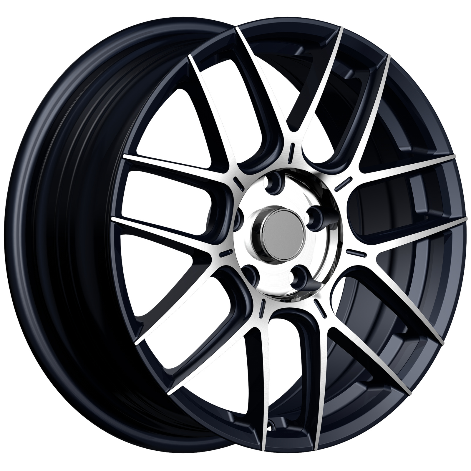 7x17/5x110 ET46 D63,3 FA8541 Gloss Black Machined Face (ZJH) FlowForming