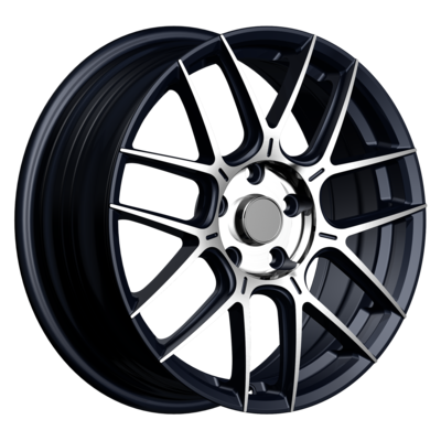 7x17/5x100 ET48 D56,1 FA8541 Gloss Black Machined Face (ZJH) FlowForming
