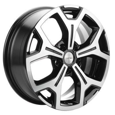 Khomen Wheels R17 6,5J PCD 5x120 ET60 D65,1 KHW1710(2) (VW Multivan) Black-FP