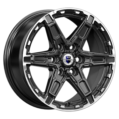 8x18/6x114,3 ET25 D66,1 Дистрикт (КС1159) черный бриллиант