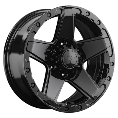 LS R17  8J  PCD 6x139,7 ET30 ЦО 100,1 1284 BK (конус, Колпак+лого)