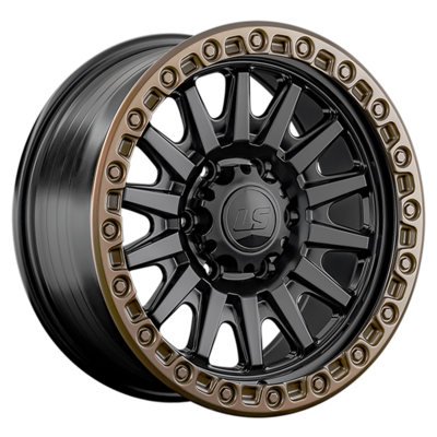 LS FlowForming R17  9J  PCD 6x139,7 ET20 ЦО 106,1 RC90 BKS+BZSЦО SL (конус, Колпак+лого)