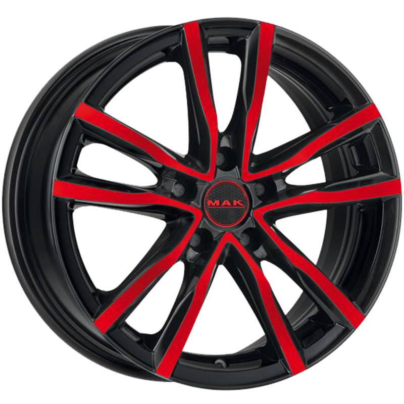 7x17/5x114,3 ET40 D76 Milano Black Red Face
