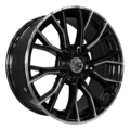 8x18/5x112 ET30 D66,56 5438 Gloss Black Machine Edge and Milled Spoke (PDW)
