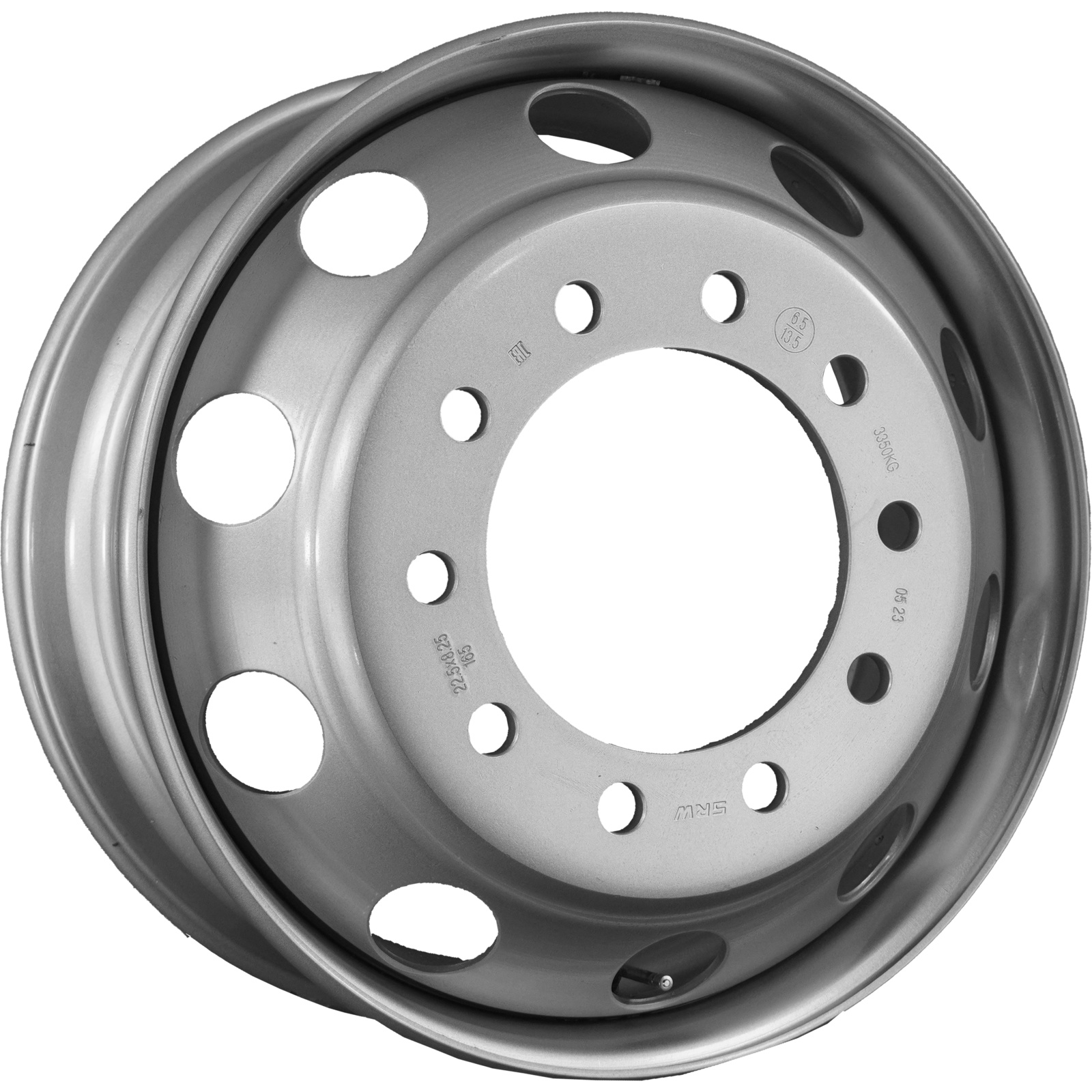 8,25x22,5/10x285,75 ET165 D220 Silver (3228220) (13,5 мм) Китай, Американец (б/к) 3 350 кг с вент.