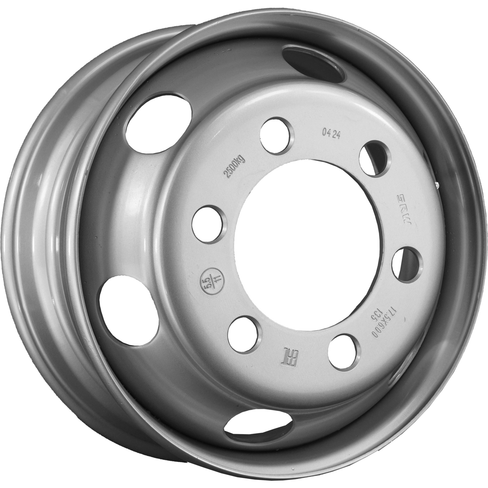 6x17,5/6x222,25 ET135 D164 Silver (3176052) (11 мм) Китай. под футорку, с вентилем (б/к) 2 500 кг